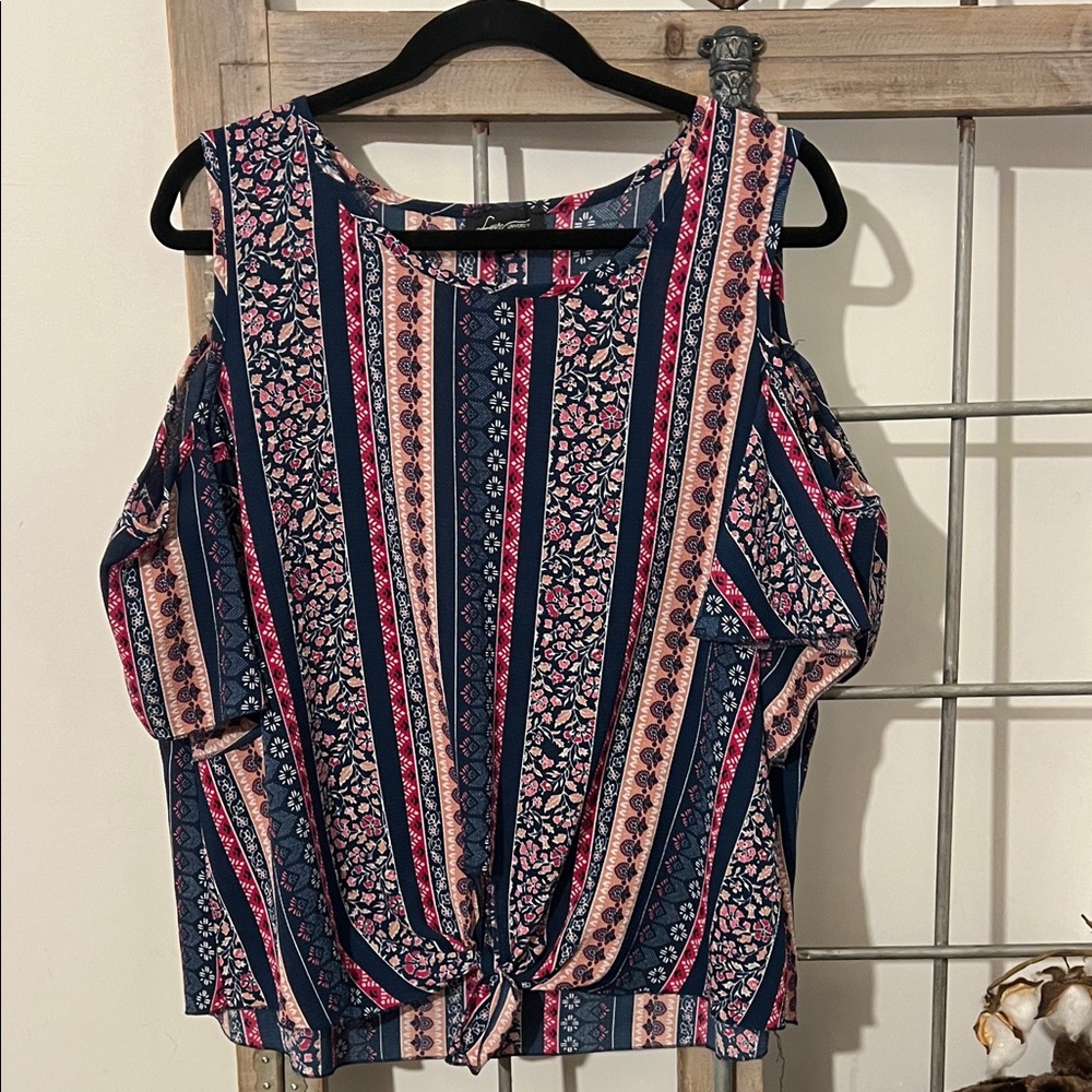 Love University Cold Shoulder Blouse